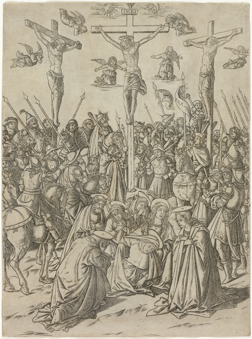 The Crucifixion with the Two Thieves, from the Mysteries of the Rosary