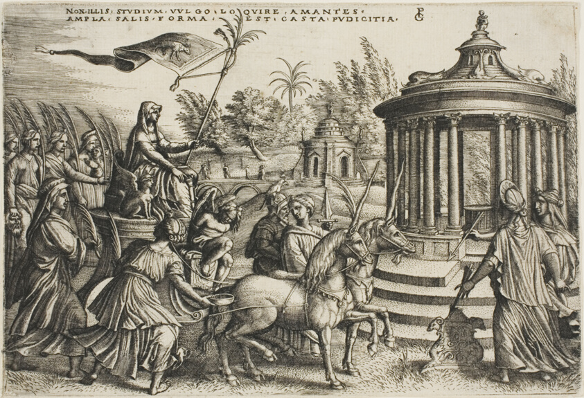 The Triumph of Chastity, plate two from The Triumphs of Petrarch
