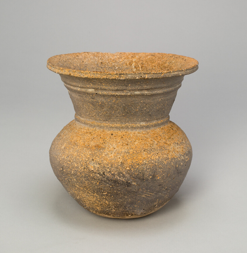 Globular Jar with Trumpet-Shaped Mouth