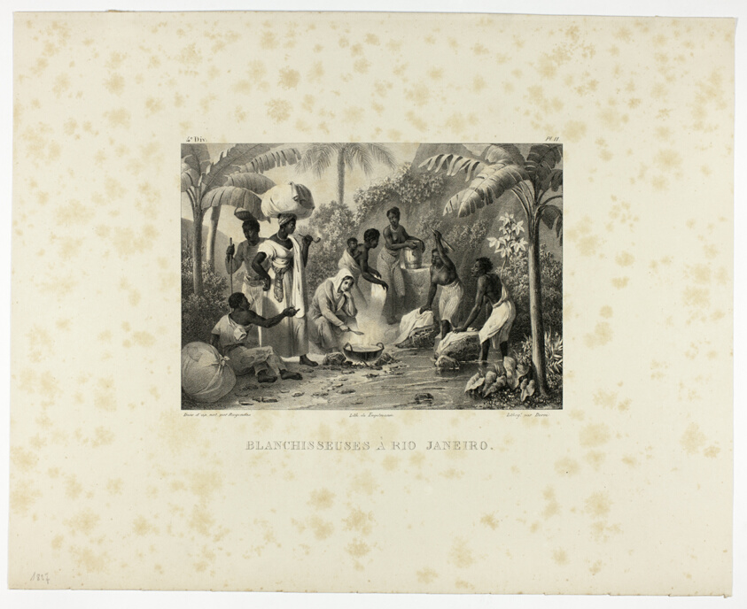 Laundresses at Rio Janiero, plate 11 from Customs and traditions of Negroes, volume 4 of Voyage pittoresque dans le Brésil