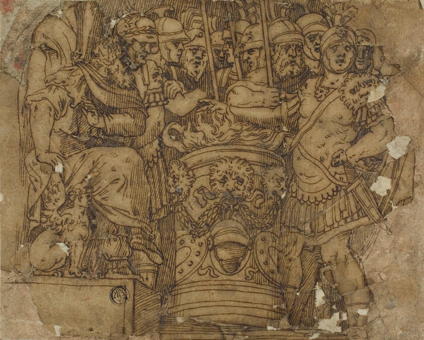 Mucius Scaevola Putting His Hand in the Flame before Porsenna