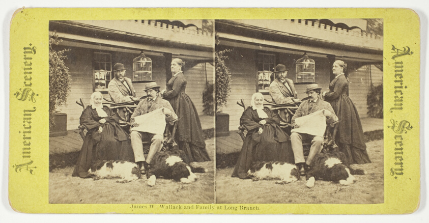 James W Wallack and Family at Long Branch