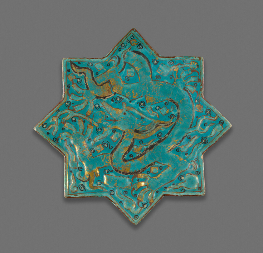 Star-Shaped Tile with a Dragon