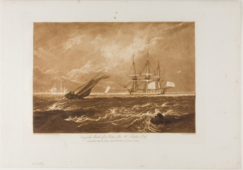 The Leader Sea Piece, plate 20 from Liber Studiorum