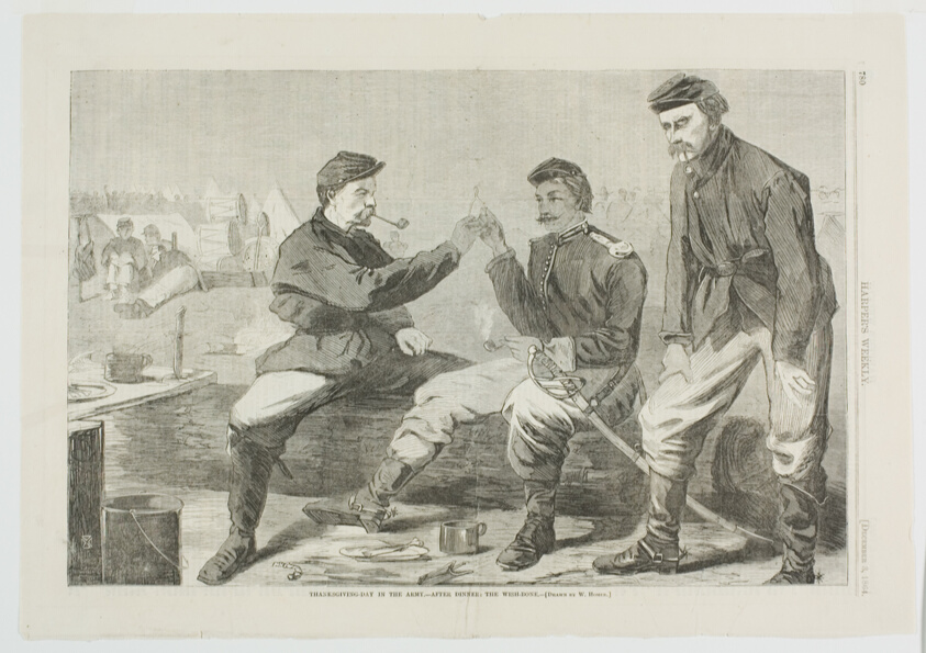 Thanksgiving Day in the Army—After Dinner: The Wish Bone