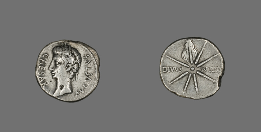 Denarius (Coin) Portraying Emperor Augustus