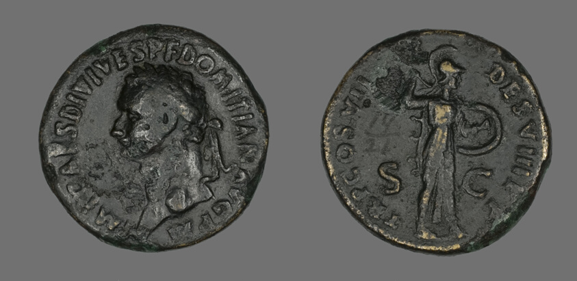 Sestertius (Coin) Portraying Emperor Domitian