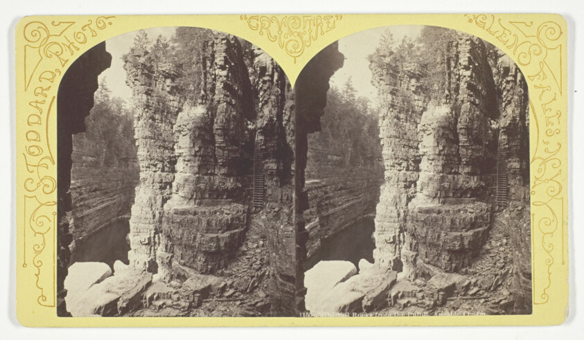 Cathedral Rocks from the Point, Ausable Chasm, No. 1155 from the series "Crystal"