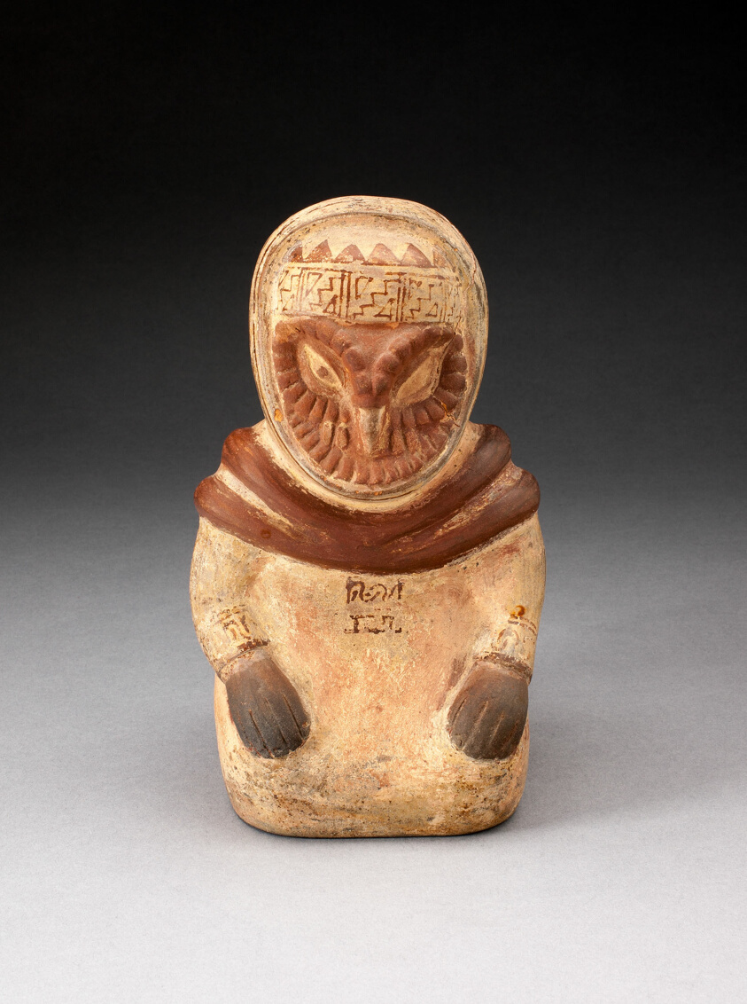 Vessel with Missing Spout in the Form of a Seated Anthropomorphic Owl