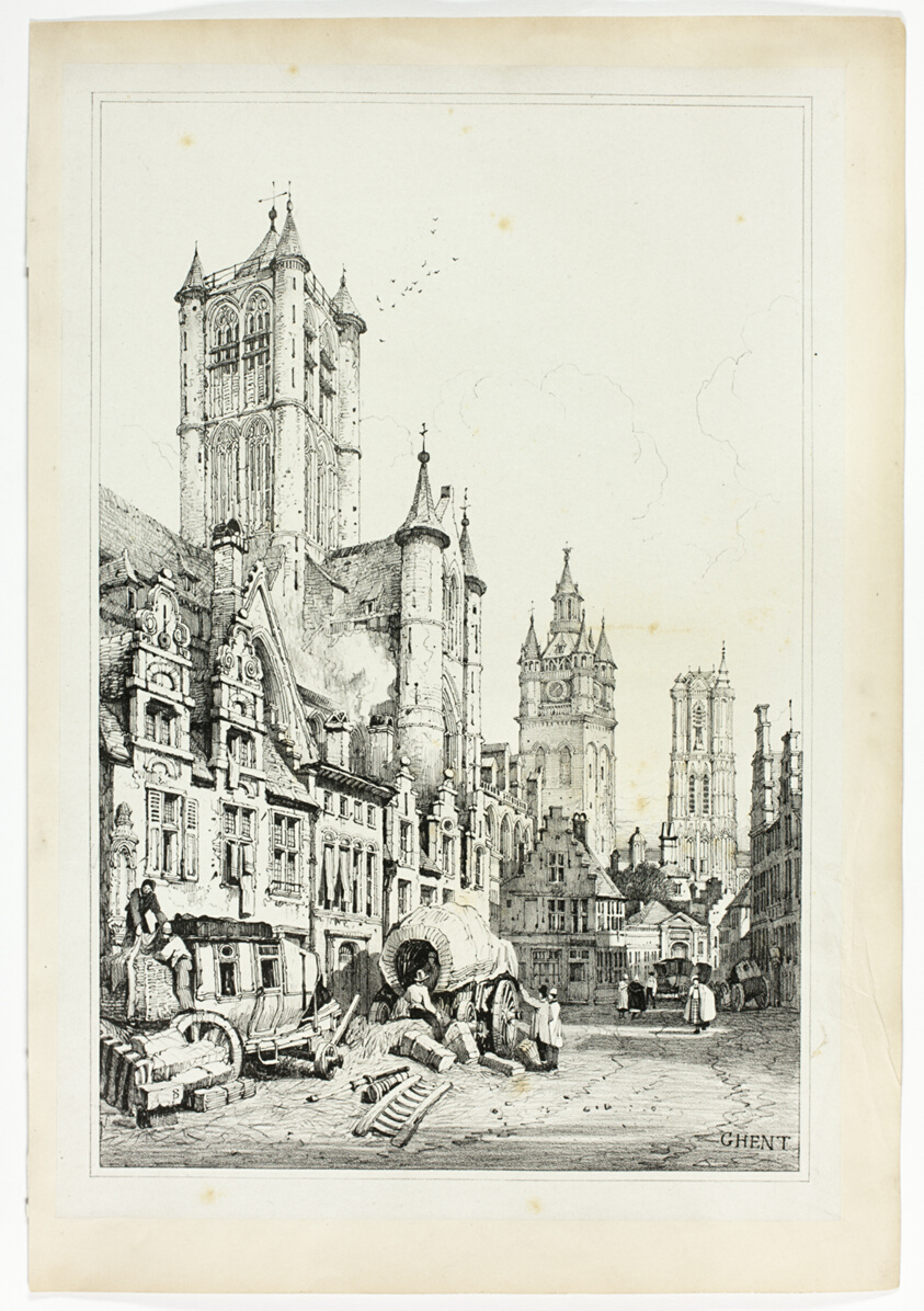 Ghent, from Facsimiles of Sketches made in Flanders and Germany