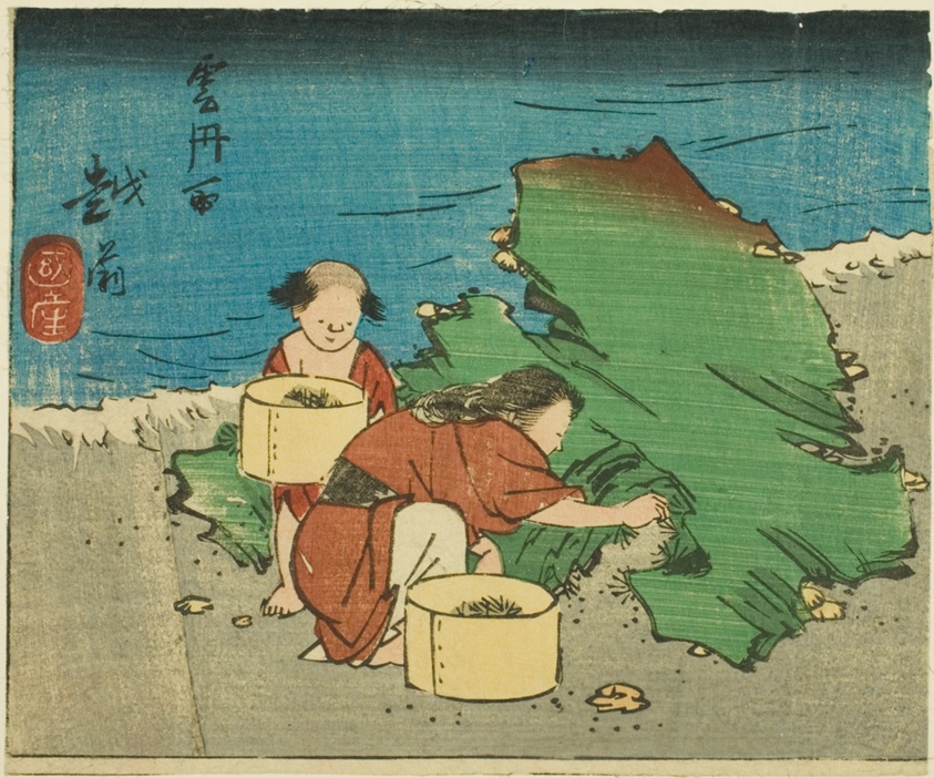 Echizen, section of sheet no. 10 from the series "Cutout Pictures of the Provinces (Kunizukushi harimaze zue)"