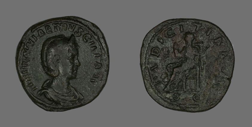 Sestertius (Coin) Portraying Empress Herennia Etruscilla