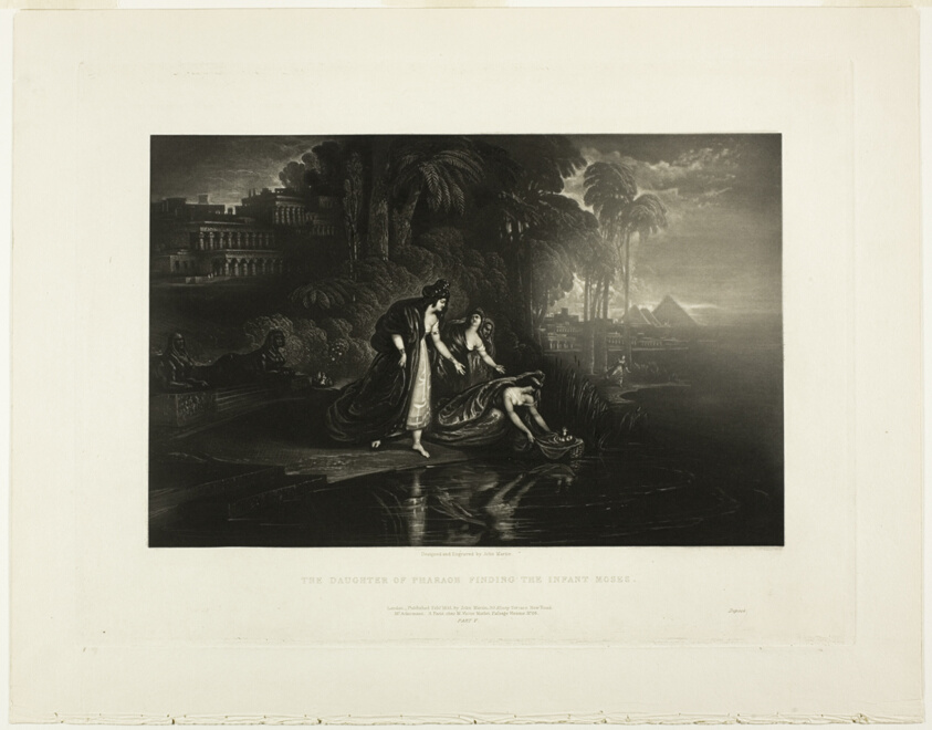 The Daughter of Pharoah Finding the Infant Moses, from Illustrations of the Bible
