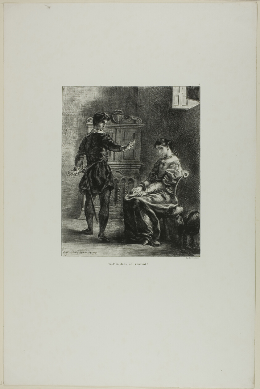 Hamlet and Ophelia, plate 5 from Hamlet