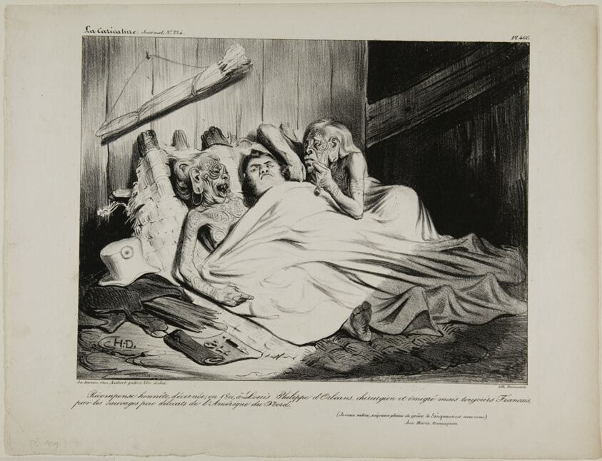 A Fair Reward Presented in 1800 by the Un-Prudish Savages of North America to Louis-Philippe of Orléans, surgeon and expatriate, but still a Frenchman. (I salute you, gracious Black Lady, the Lord is with you.) A Namaquan Ave Maria, plate 466