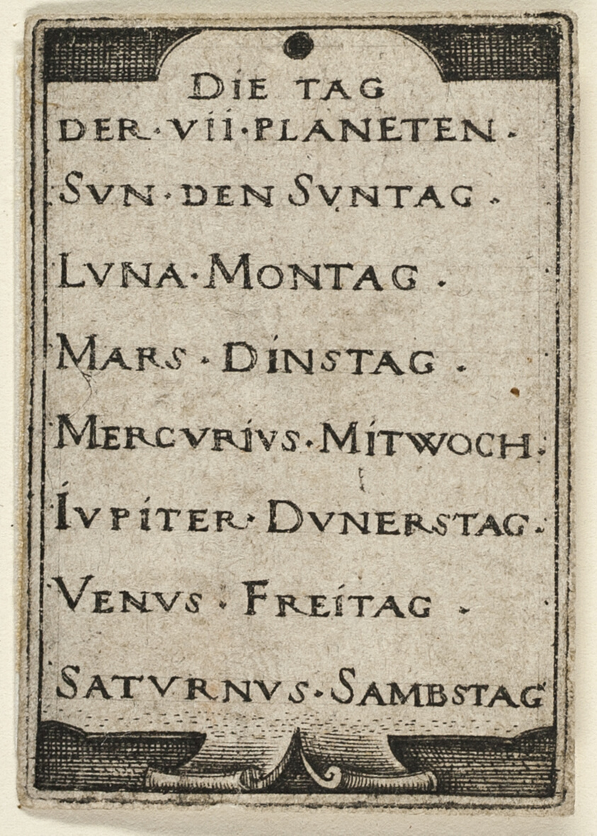 Title Page, from The Seven Planets with the Zodiacs