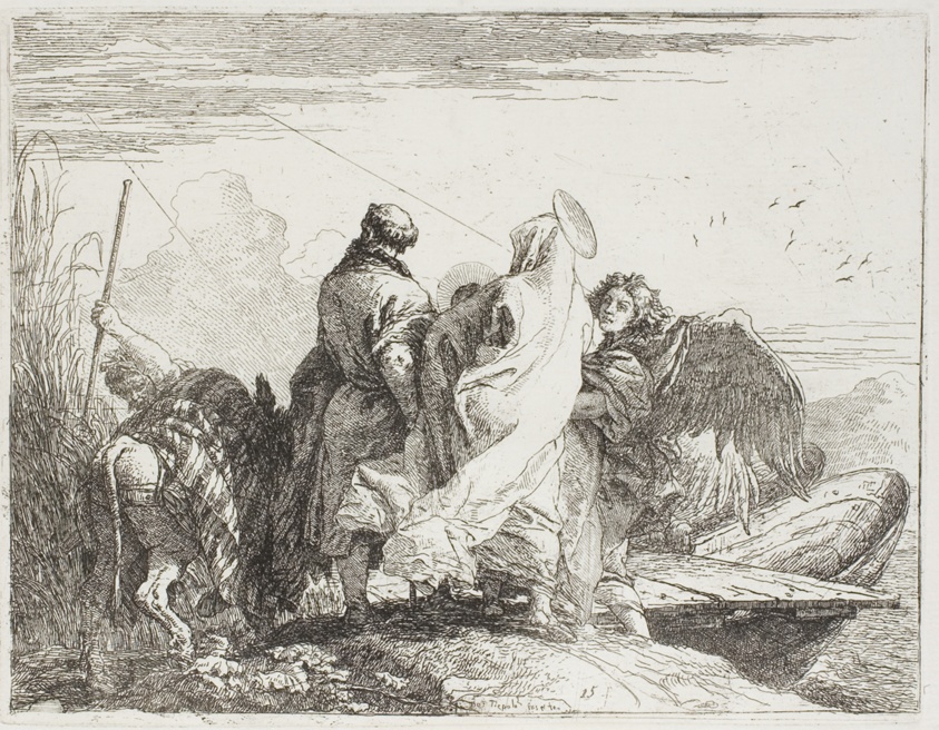The Holy Family Stepping Off the Bank, plate fifteen from The Flight into Egypt