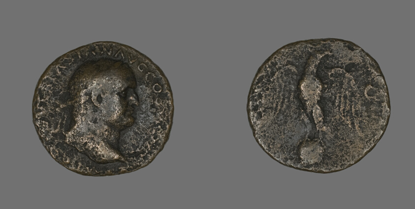 Coin Portraying Emperor Vespasian