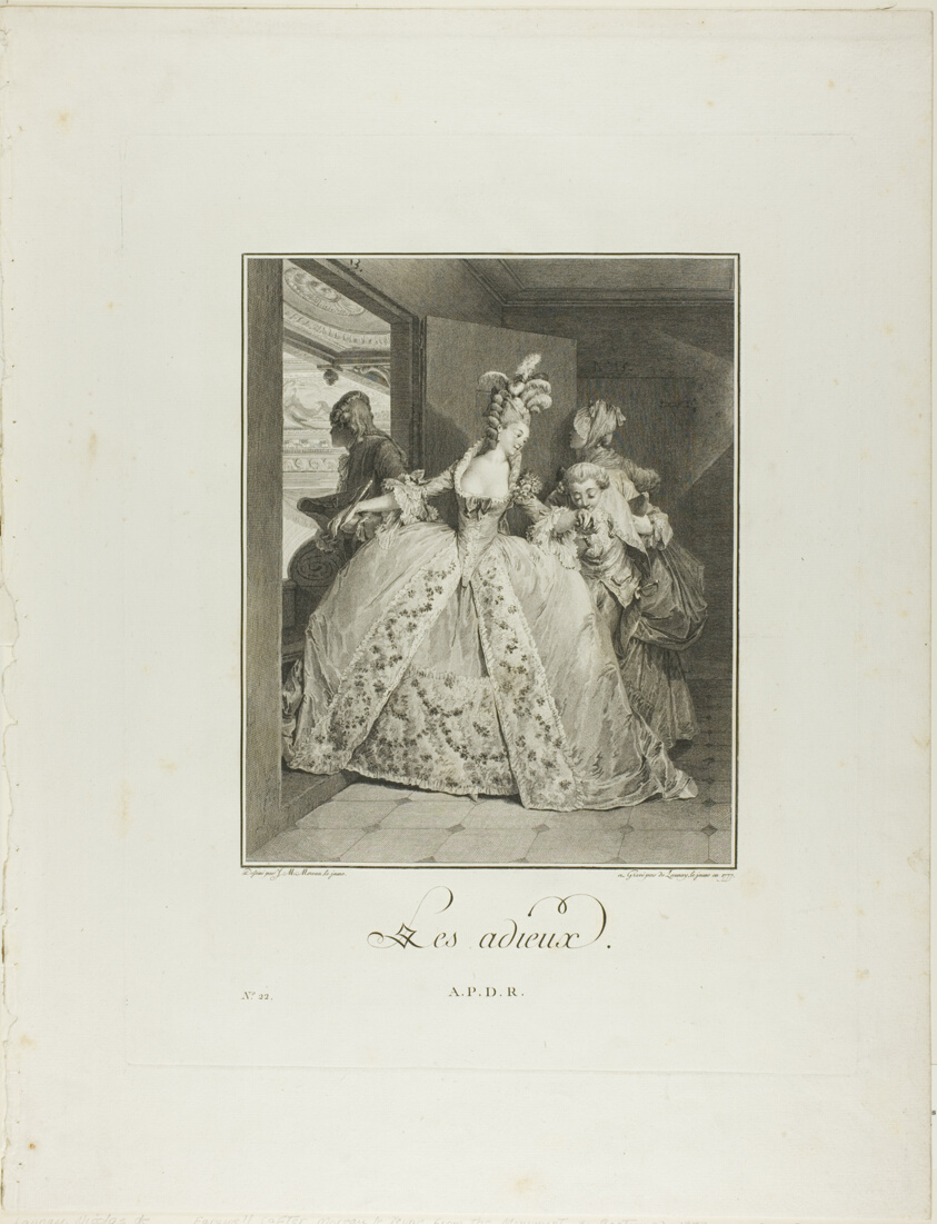 Les Adieux (Goodbyes, from Monument du Costume Physique et Moral de la fin du Dix-huitième siècle)