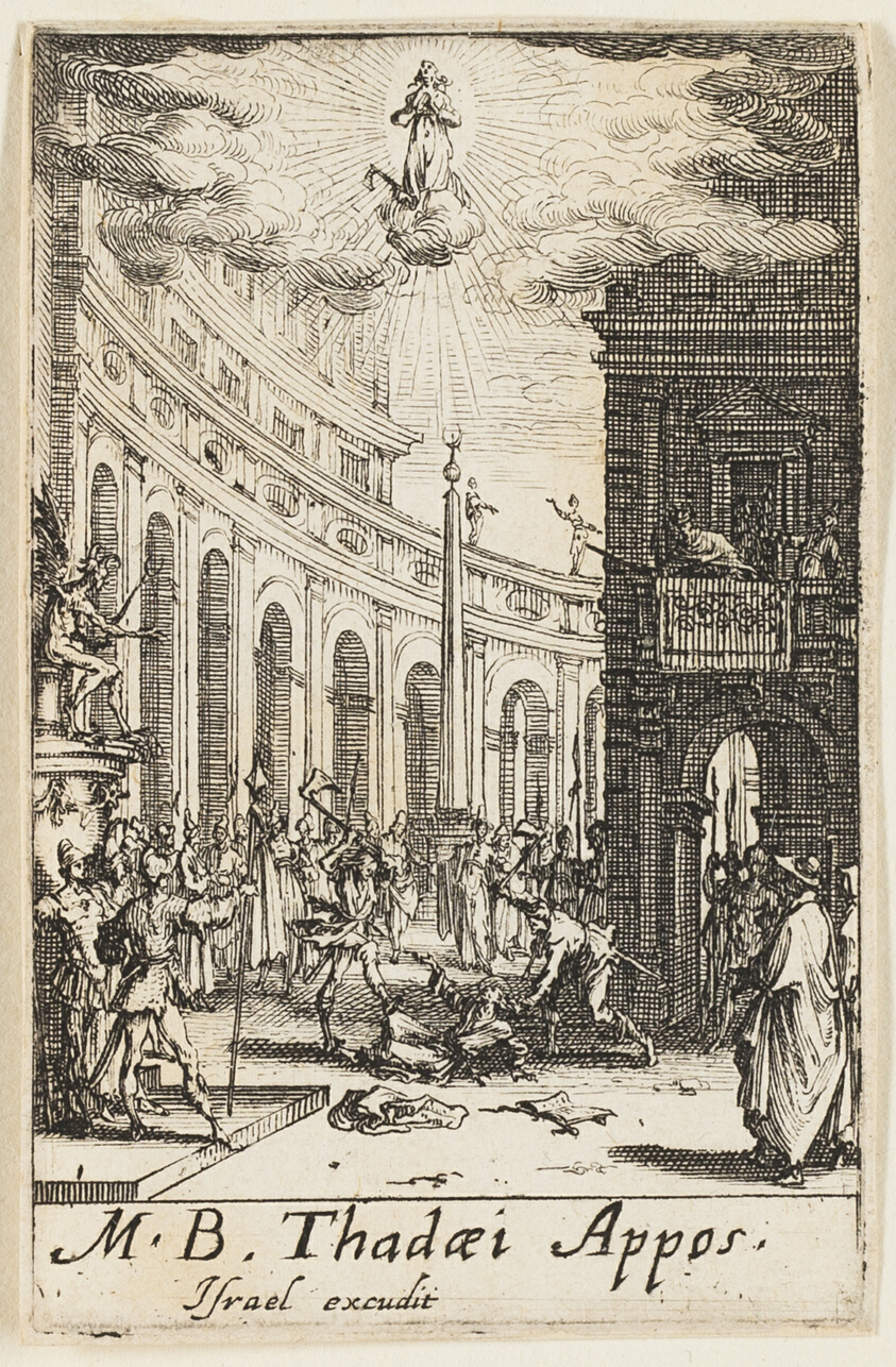 Martyrdom of Saint Thaddeus, plate twelve from The Martyrdoms of the Apostles