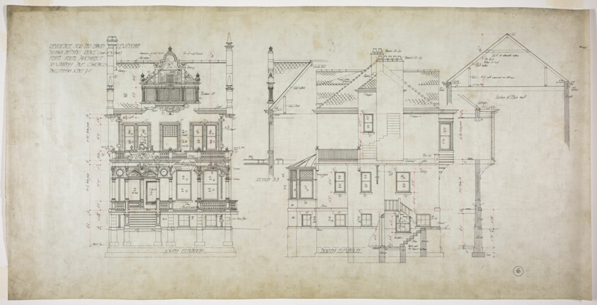 David Lewinsohn House, Chicago, Illinois, North and South Elevations