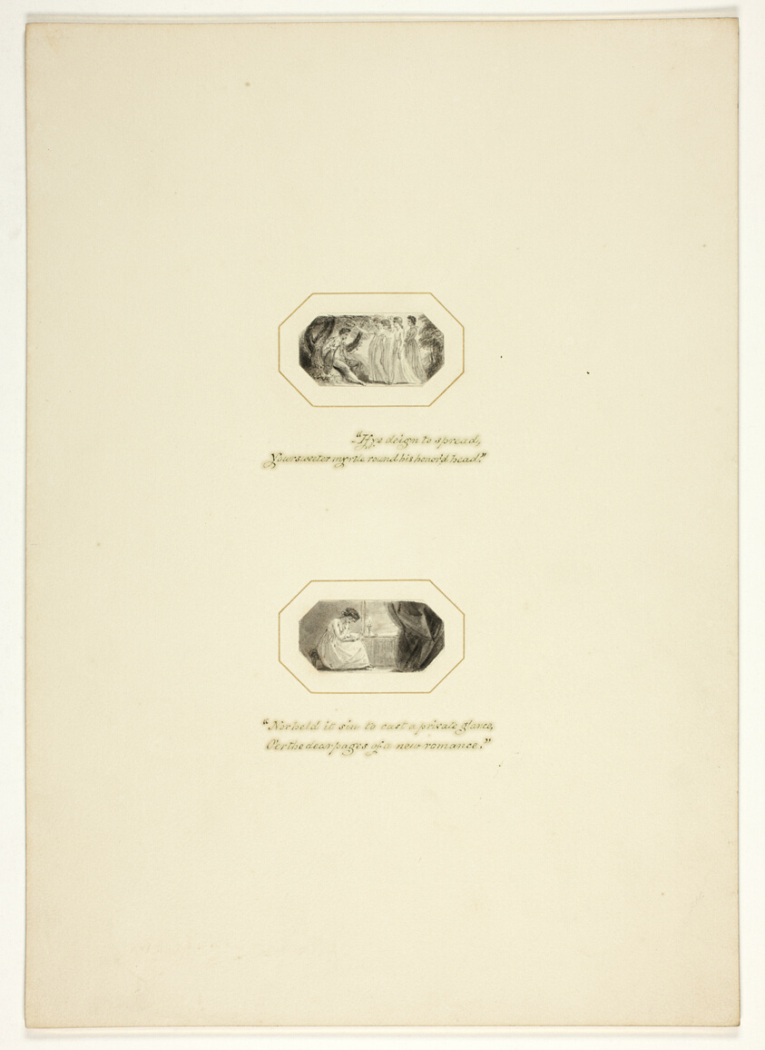 Study for a plate from The Triumphs of Temper, in the 1796 Royal Engagements Pocket Book