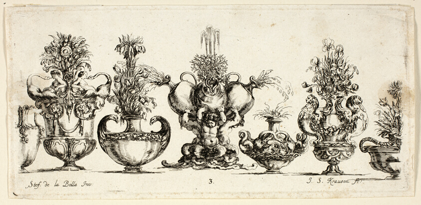 Plate Three from Raccolta di Vasi diversi di Stef. de la Bella Fiorentino