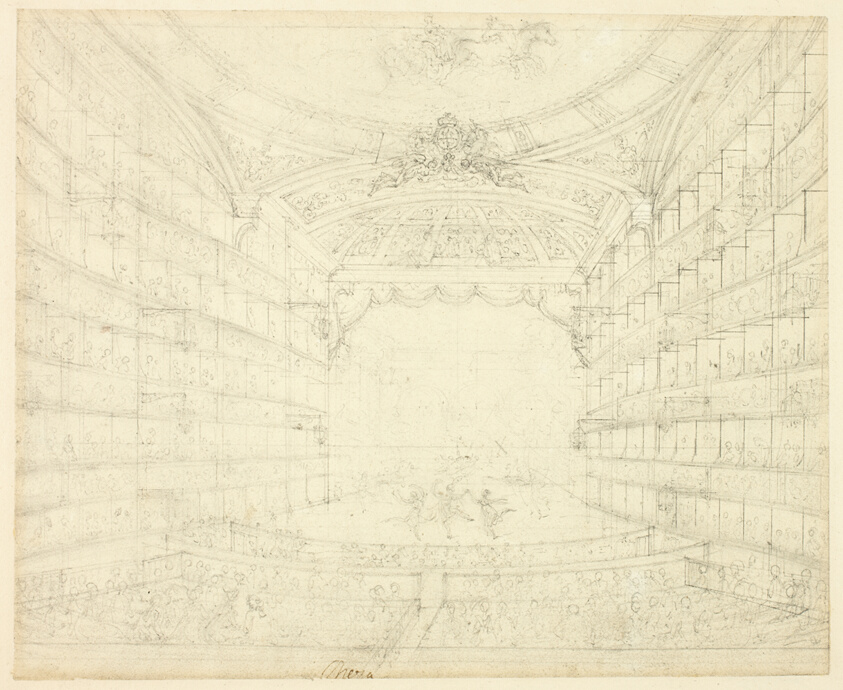 Study for Opera House, from Microcosm of London