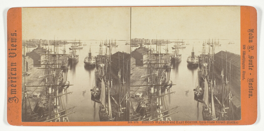 Boston Harbor and East Boston, from State Street Block, No. 578 from the series "American Views"