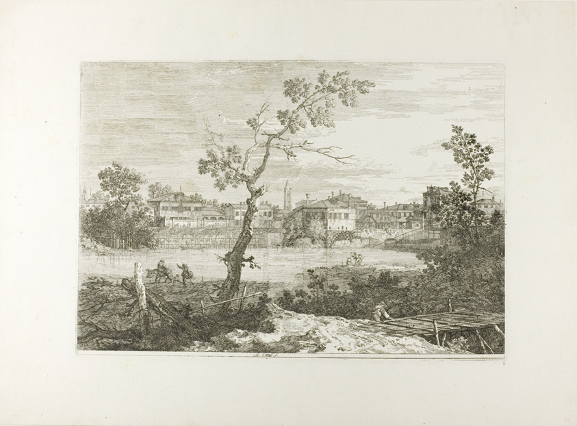 View of a Town on a River Bank, from Vedute