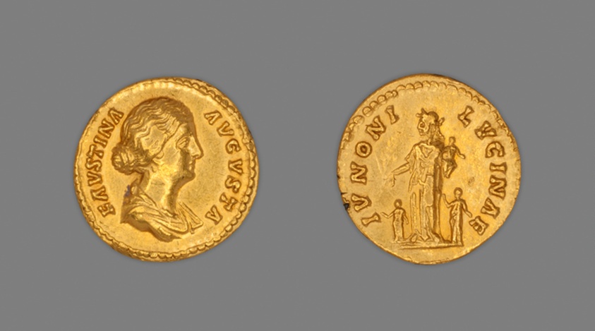 Aureus (Coin) Portraying Empress Faustina the Younger