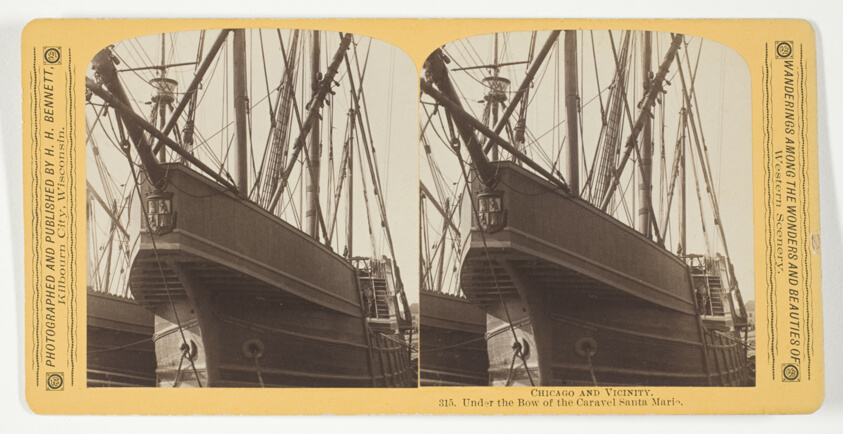 Under the Bow of the Caravel Santa Maria, from the series "Chicago and Vicinity"