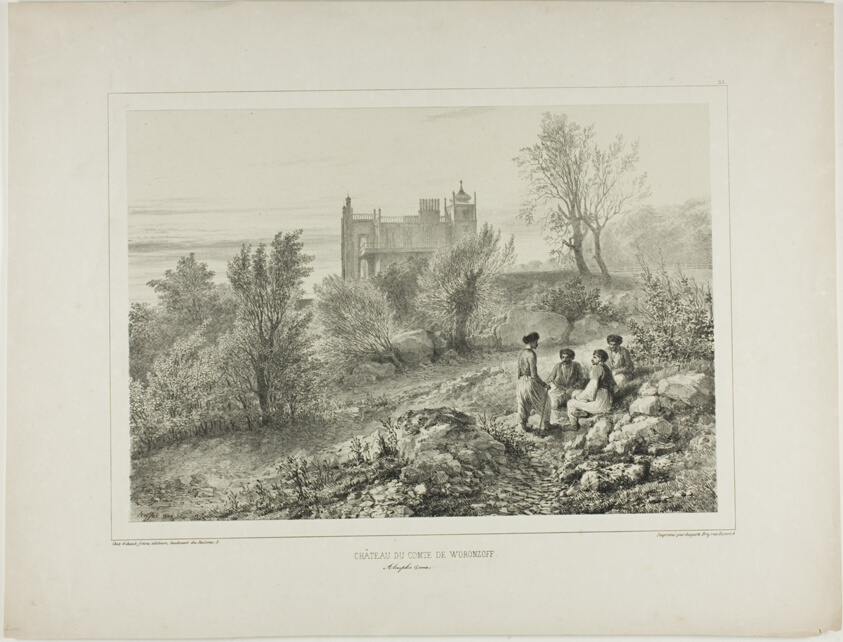 The Château of Count Woronzoff, Aloupka, Crimea, August 12, 1837