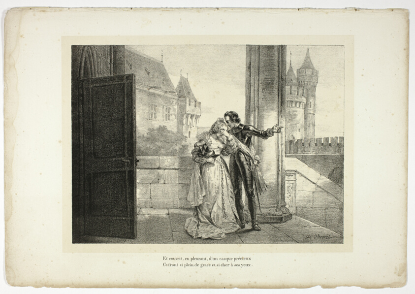 D'Ailley Saying Goodbye to His Wife, plate eleven from La Henriade