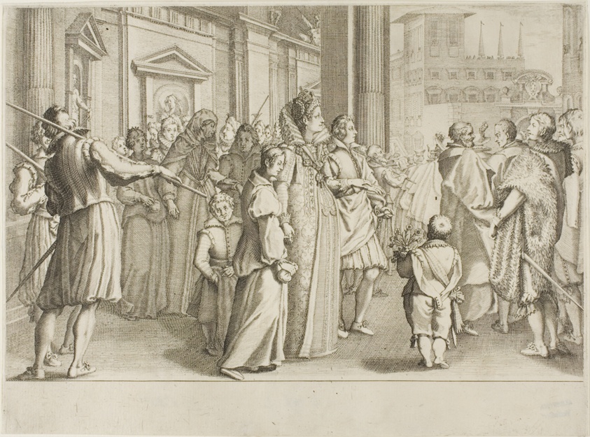 The Grand Duchess Christine of Lorraine Escorts to the Church Youths Whom She is Taking Under Her Protection