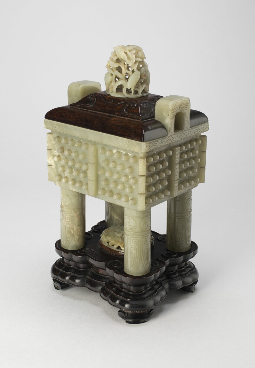 Censer in the Form of an Ancient Bronze Rectangular Cauldron (Fangding)
