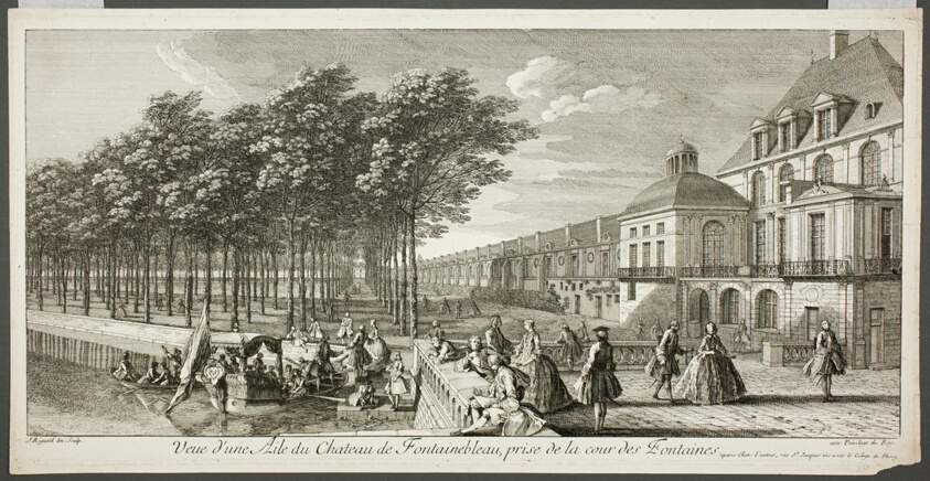 View of a Wing of the Palace of Fontainebleau (Vue d'une Aile du Chateau de Fontainebleau), from the series Le Château de Fontainebleau