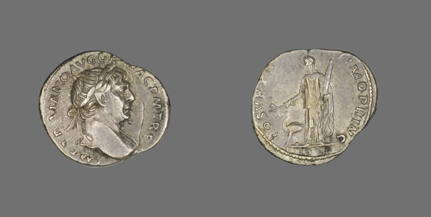 Denarius (Coin) Portraying Emperor Trajan