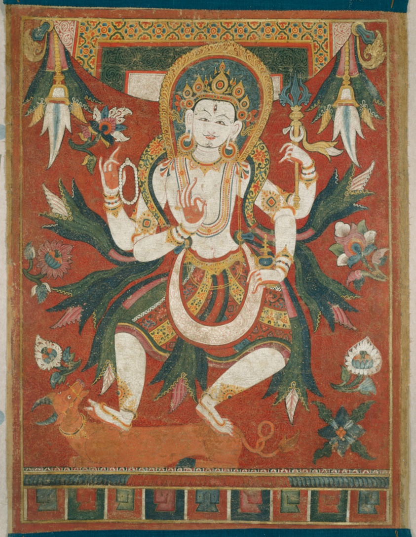 Double-Sided Painted Banner (Paubha) with God Shiva