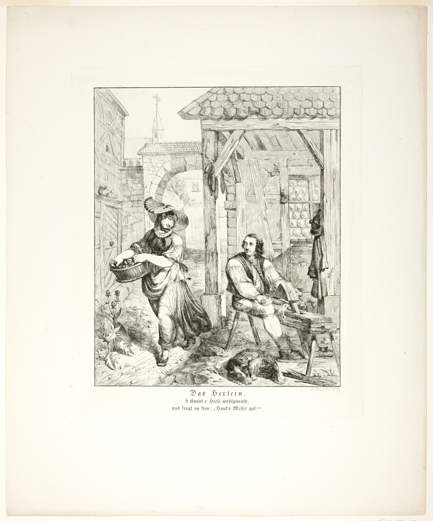 The Little Witch (Das Hexlein), plate four from the series Poems in the Dialect of the Upper Rhine Region (Zehn Blätter Zu Hebels Alemannischen Gedichten)