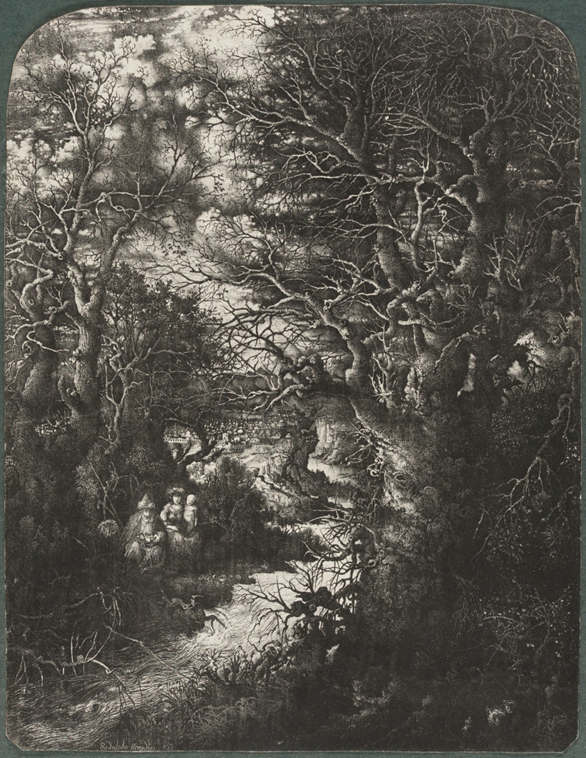 The Holy Family at Rest Beside a Stream