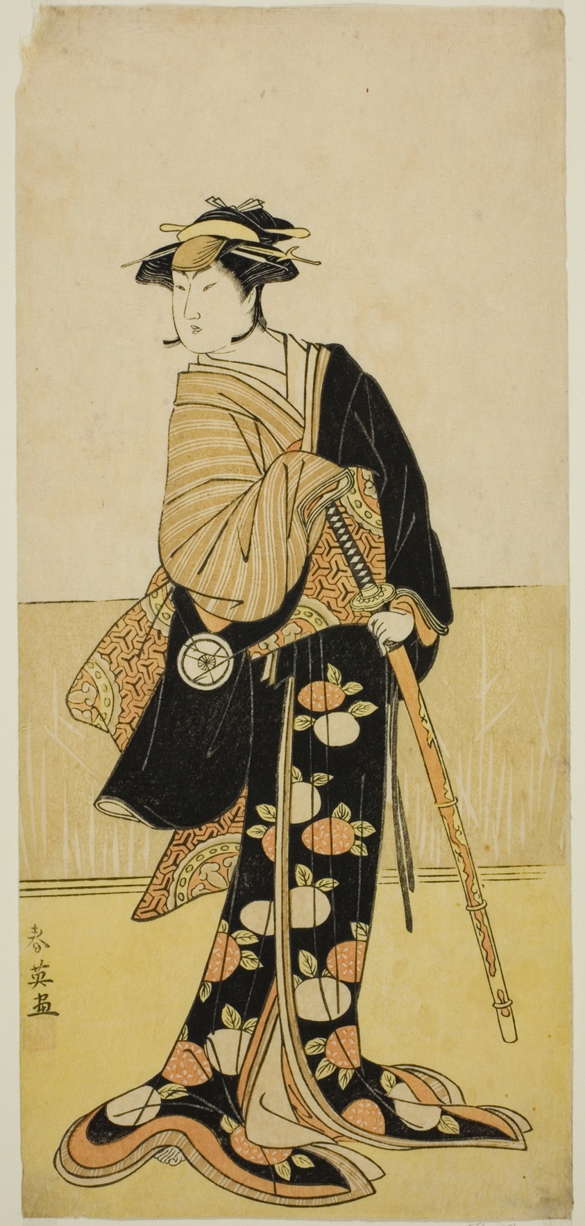 The Actor Iwai Hanshiro IV as Tonase (?) in the Play Kanadehon Chushingura (?), Performed at the Kiri Theater (?) in the Eighth Month, 1787 (?)