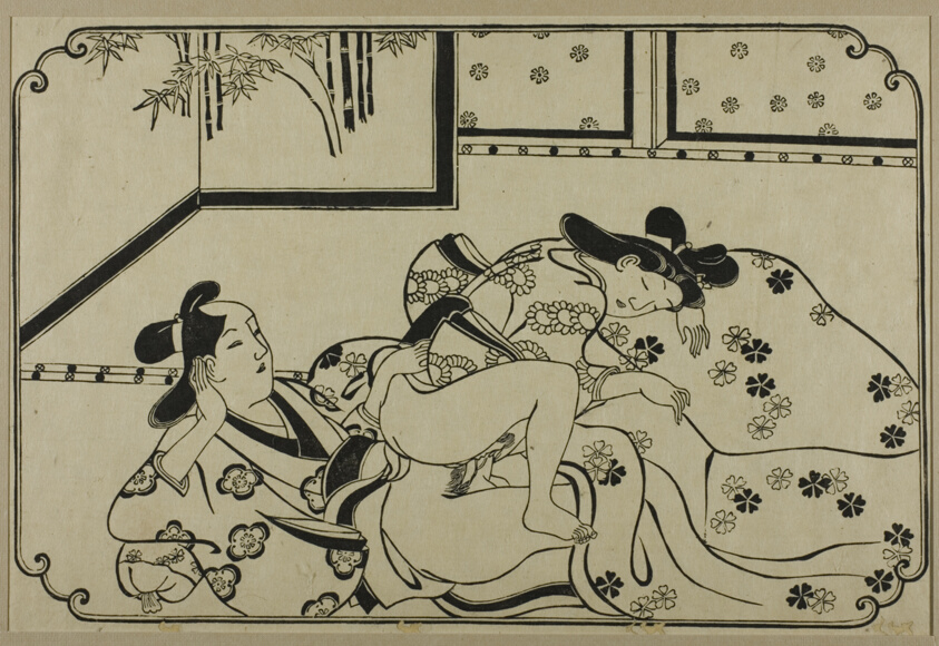A sheet from a shunga album