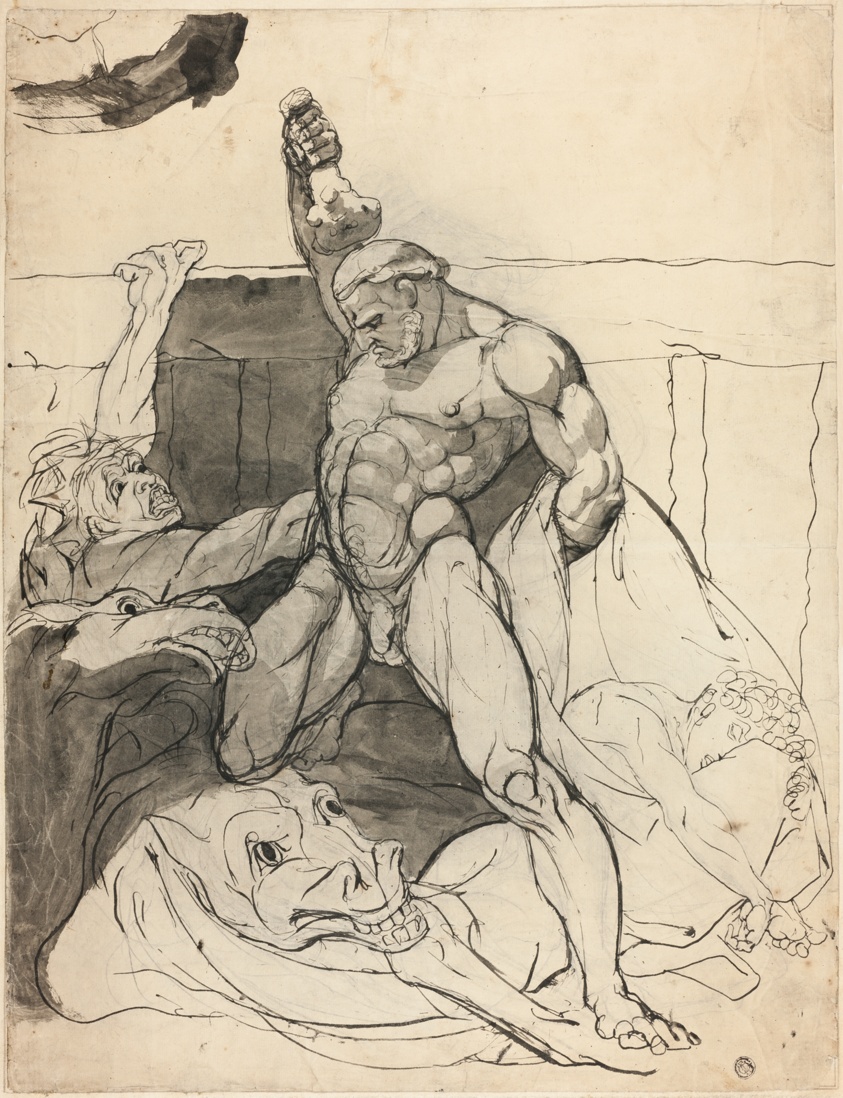 Hercules Killing the Mares of Diomedes