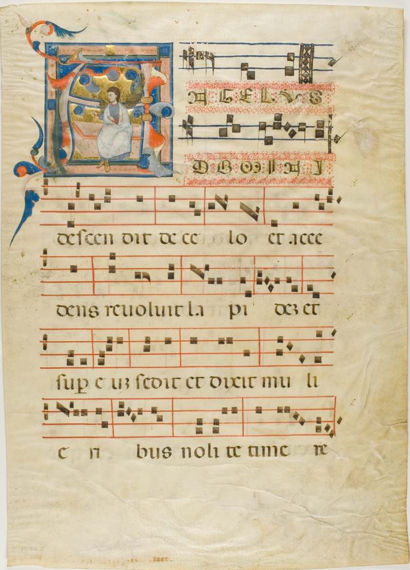 Angel in a Historiated Initial "A" from an Antiphonary