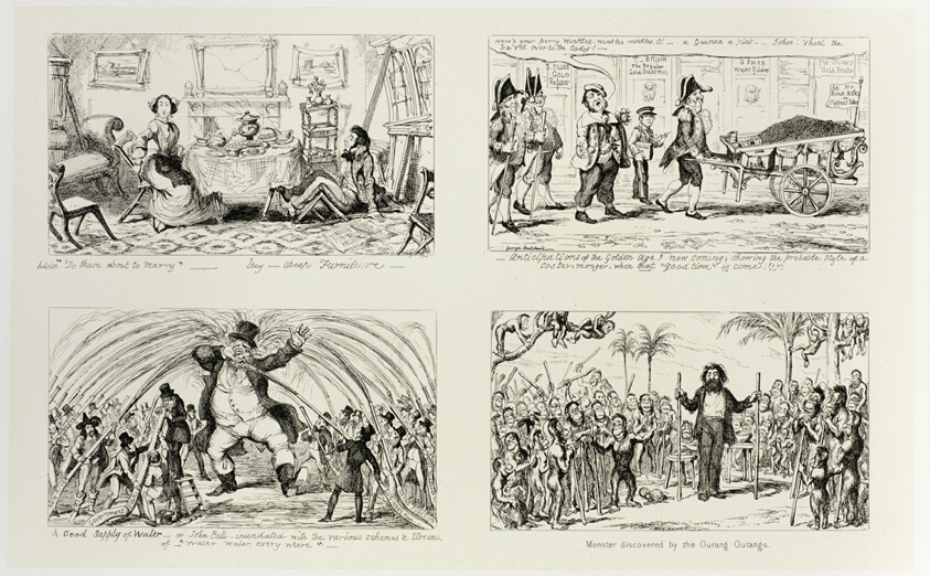 Advice "To Those About to Marry" - Buy Cheap Furniture from George Cruikshank's Steel Etchings to The Comic Almanacks: 1835-1853 (top left)