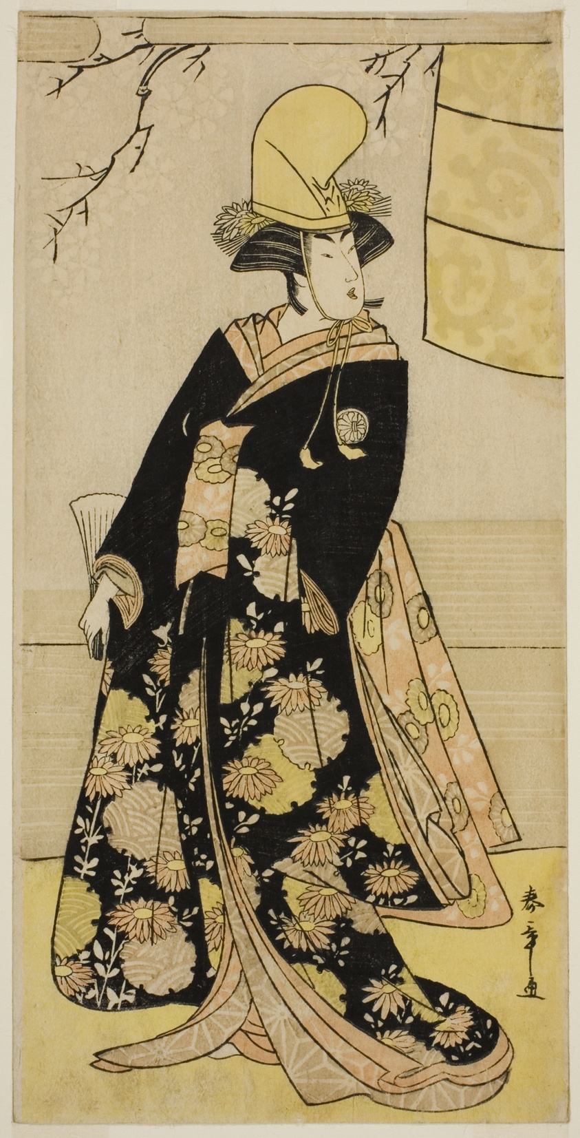 The Actor Segawa Kikunojo III as a Shirabyoshi Dancer in Musume Dojo-ji in the Play Edo no Hana Mimasu Soga, Performed at the Nakamura Theater in the Fourth Month, 1783