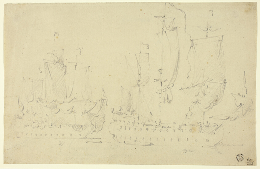 Two Frigates Under Full Sail