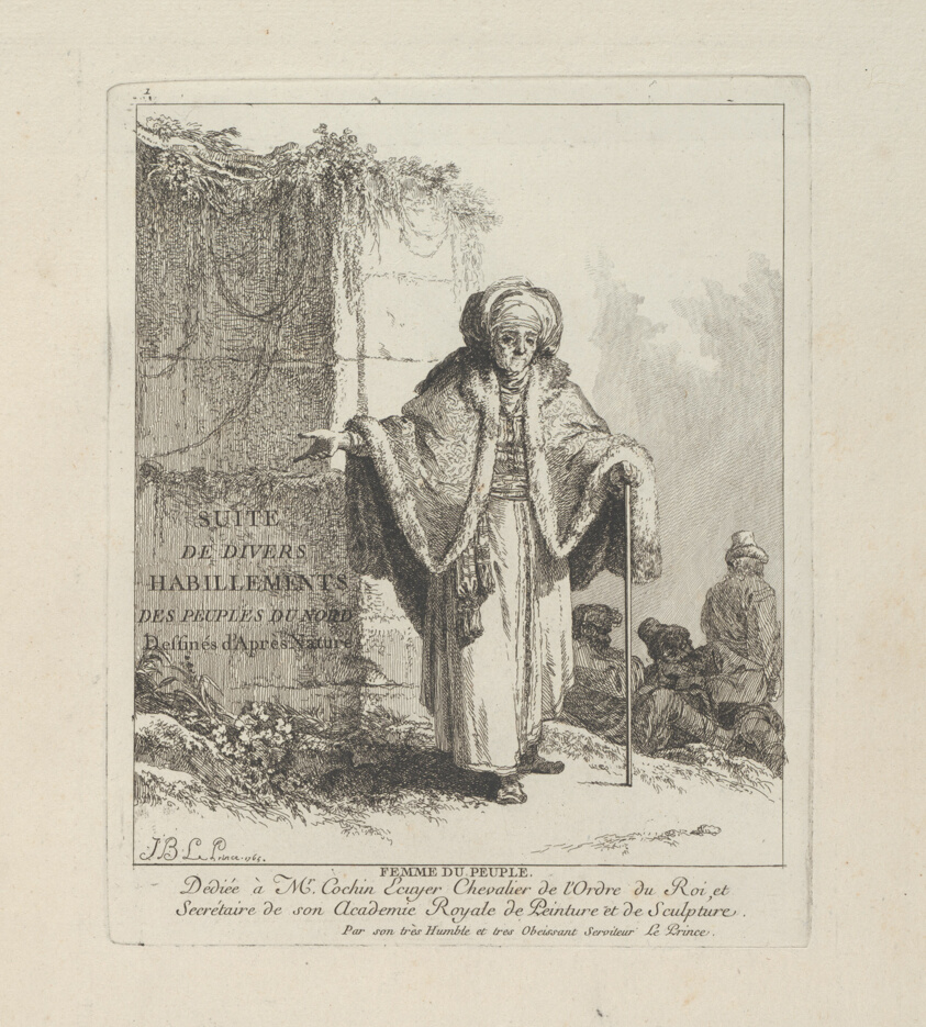Femme du Peuple (Woman of the People, plate one from Divers Habillements des Peuples du Nord)