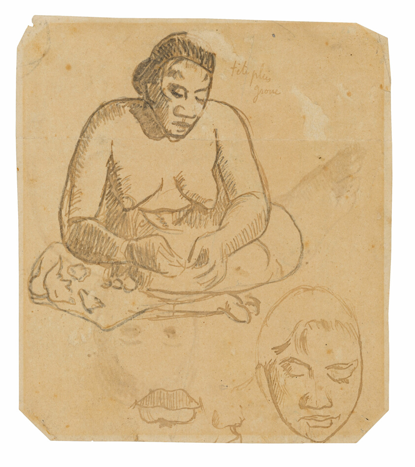Seated Tahitian Woman (recto); Standing Tahitian Woman (verso)